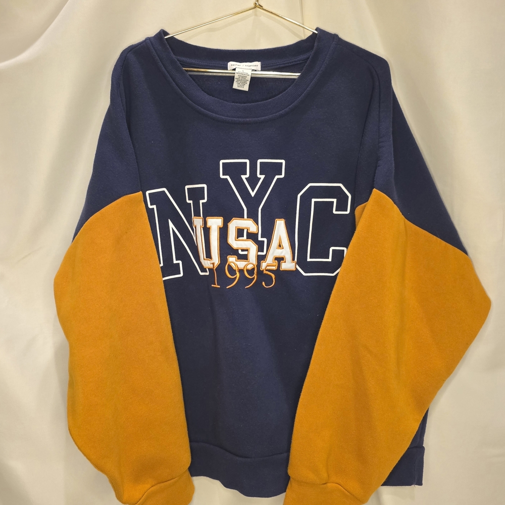 Navy and Orange NYC Sweatshirt